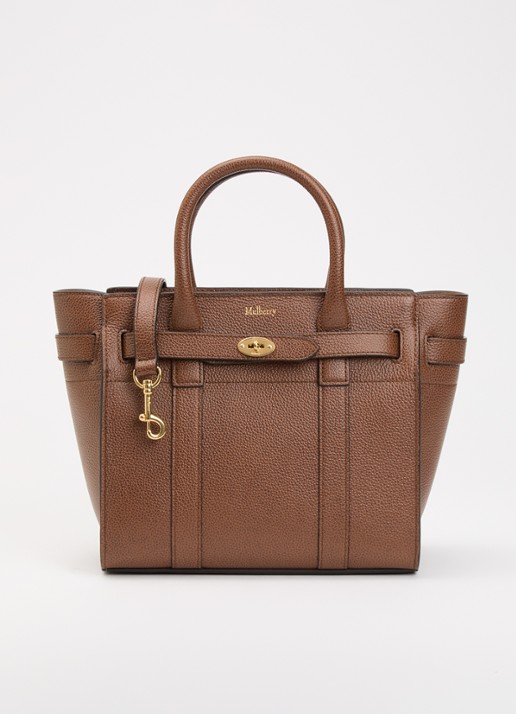 Mulberry Mini Zipped Bayswater handtas van leer met afneembare schouderriem
