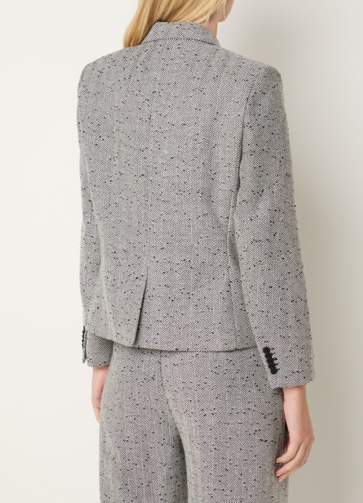 MUNTHE Lawo blazer met schoudervulling en pailletten - achterkant 2 grijs