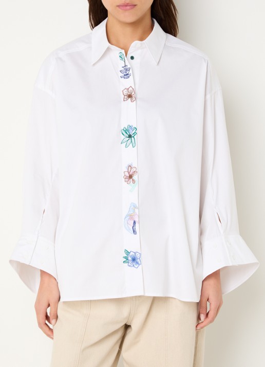 MUNTHE Nilberto blouse met borduring