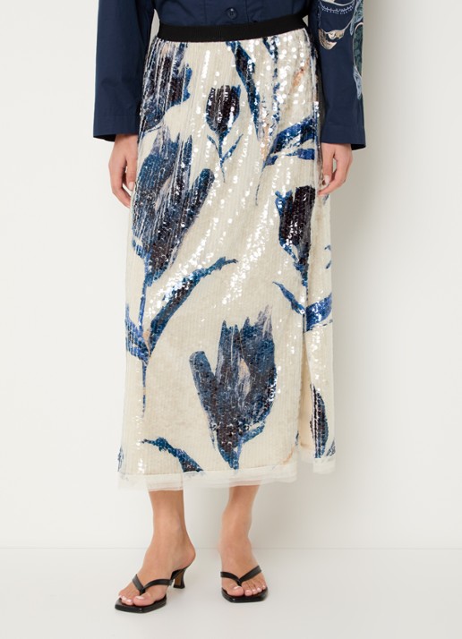 MUNTHE Omi midi rok pailletten