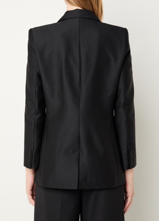 MUNTHE Rillo blazer met schoudervulling - achterkant 4 zwart