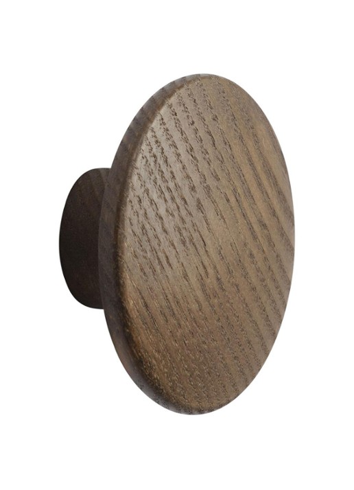 Muuto The Dots wandhaak 6,5 cm - voorkant bruin