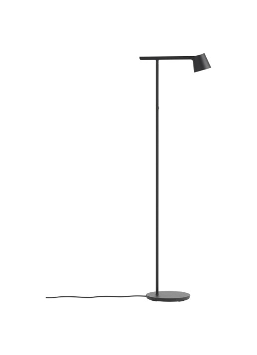 Muuto Tip vloerlamp LED 110 cm - voorkant zwart