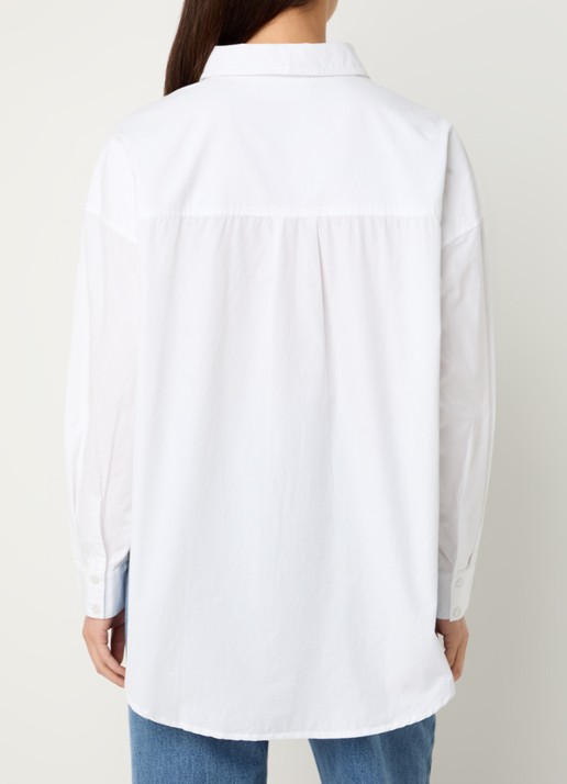 My Essential Wardrobe 03 Blouse met kraag - achterkant 3 wit