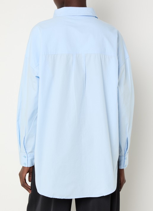 My Essential Wardrobe 03 Blouse met kraag - achterkant 2 lichtblauw