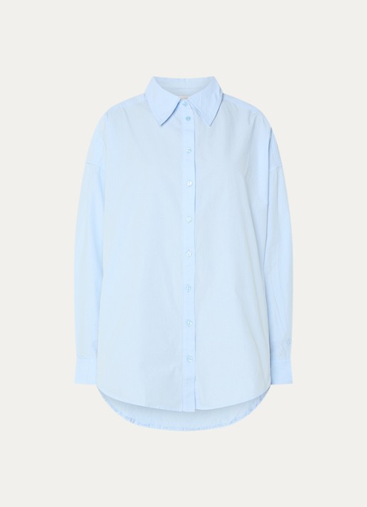 My Essential Wardrobe 03 Blouse met kraag - voorkant 3 lichtblauw