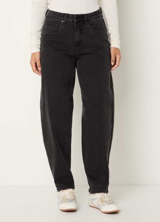 My Essential Wardrobe 144 High waist wide fit jeans met gekleurde wassing