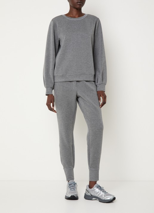 My Essential Wardrobe 23 sweater met ronde hals - voorkant 2 grijsmele