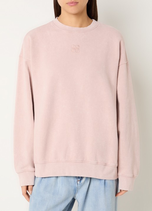 My Essential Wardrobe Diego sweater met logoborduring