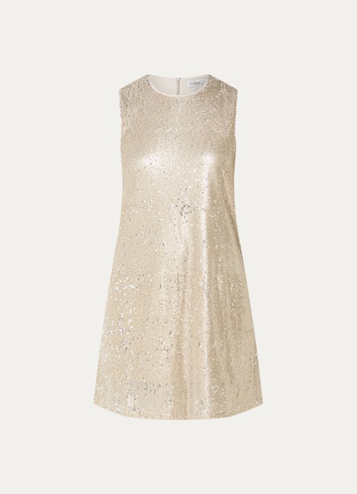 My Essential Wardrobe Edna mini jurk met pailletten - voorkant goud