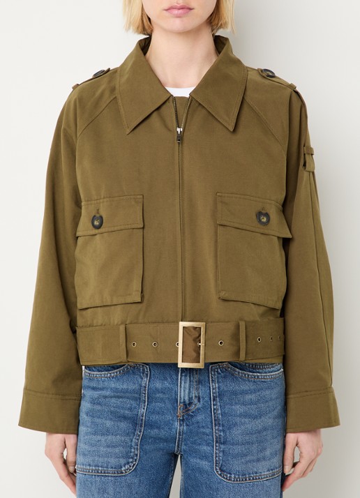 My Essential Wardrobe Lyon trenchcoat met ceintuur en klepzakken