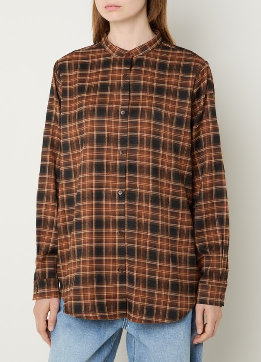 My Essential Wardrobe Mateo blouse met ruitdessin