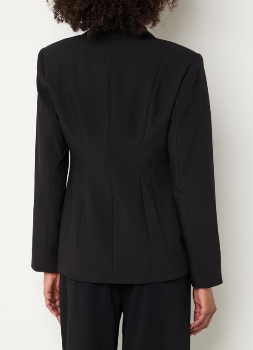 My Essential Wardrobe Milan blazer met klepzakken - achterkant 3 zwart