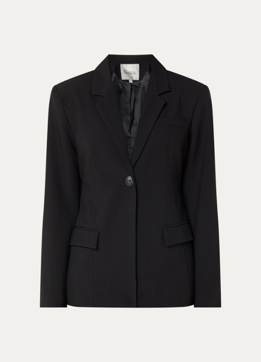 My Essential Wardrobe Milan blazer met klepzakken - voorkant zwart