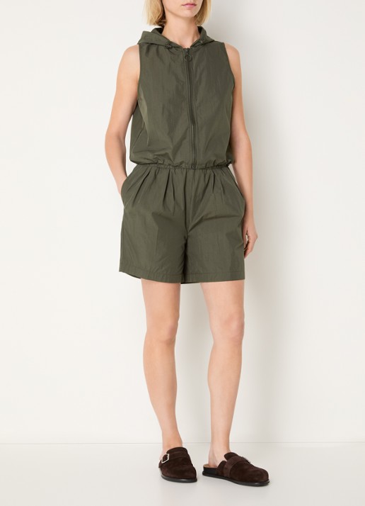 My Essential Wardrobe Mulla gilet met capuchon  - voorkant 2 groen