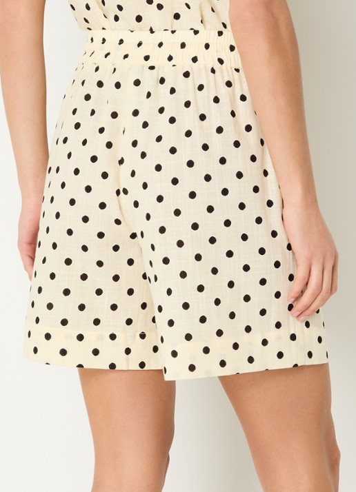 My Essential Wardrobe Nada high waist wide fit  - achterkant 4 gebroken wit