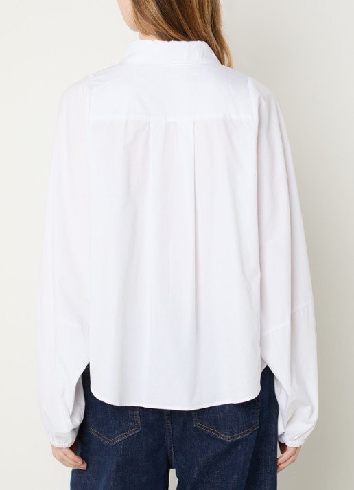 My Essential Wardrobe Sunna blouse met ballonmouw - achterkant 2 wit