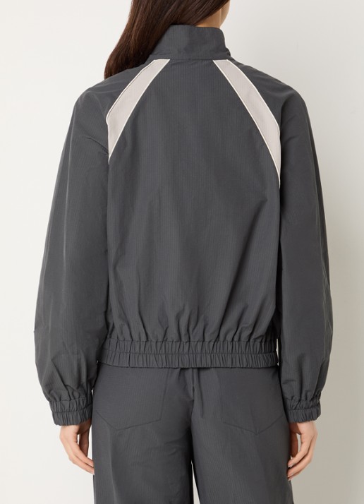 My Essential Wardrobe Tasma bomberjack met streepprint - achterkant 3 antraciet