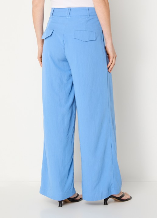 My Essential Wardrobe Zoe high waist wide fit pantalon - achterkant 2 blauw