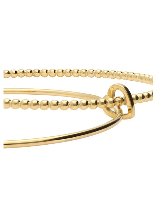 My Jewellery  2 set heart bangle - detail 4 goud