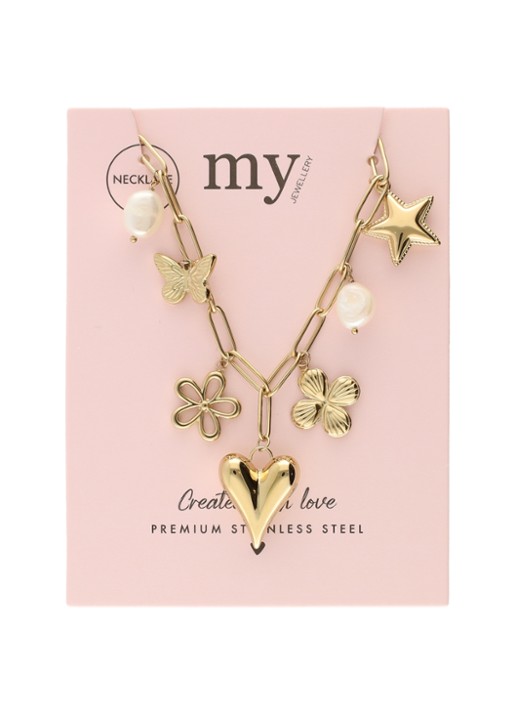 My Jewellery Ketting met hangers - detail 5 goud