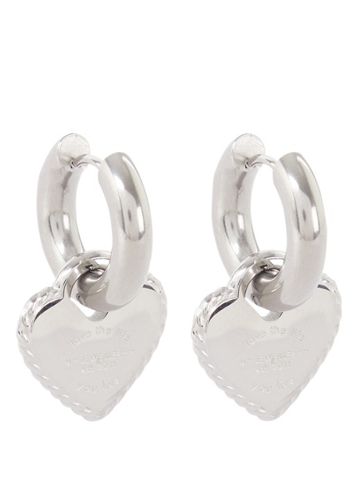 My Jewellery Oorbel candy couture hart - voorkant zilver