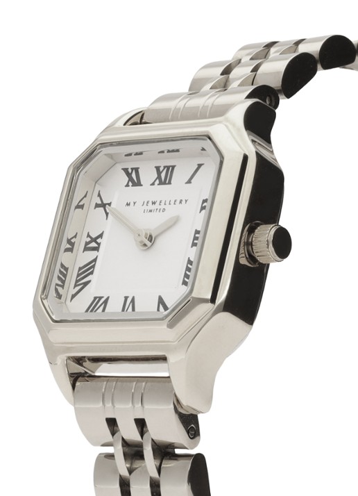 My Jewellery Vintage horloge  - achterkant 4 zilver  -  mj11014-1500