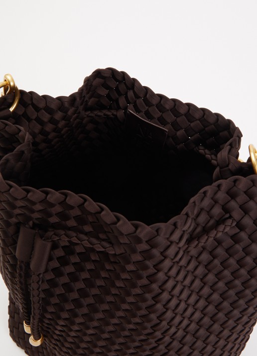 Naghedi Mercer schoudertas met uitneembaar etui - detail 2 chocoladebruin