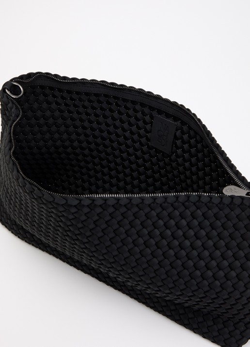Naghedi Porto Medium Half Moon schoudertas met afneembare schouderriem  - detail 2 zwart