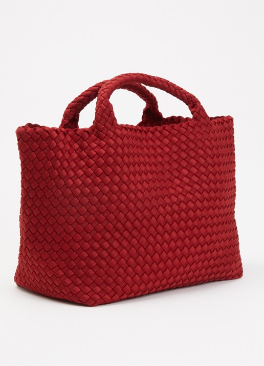Naghedi St Barths Medium shopper met uitneembaar etui - achterkant donkerrood