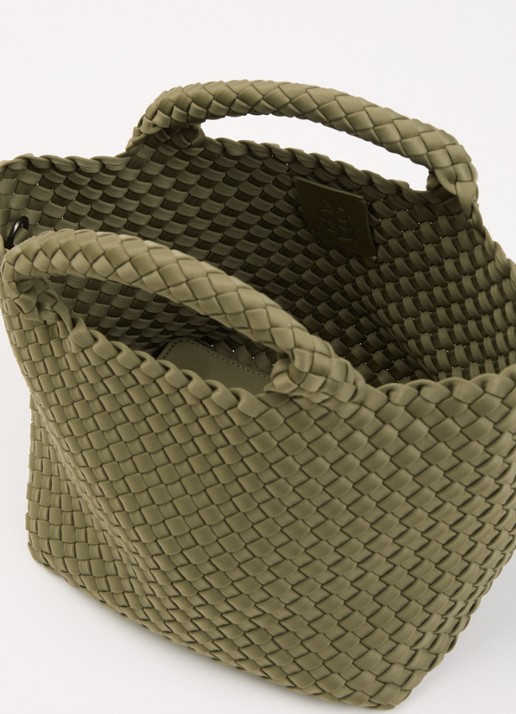Naghedi St. Barths Petite shopper met verstelbare schouderriem - detail 2 bronsgroen