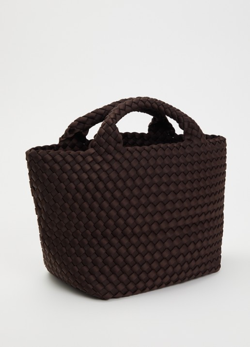 Naghedi St Barths Small handtas met uitneembaar etui en afneembare schouderriem - achterkant 5 donkerbruin
