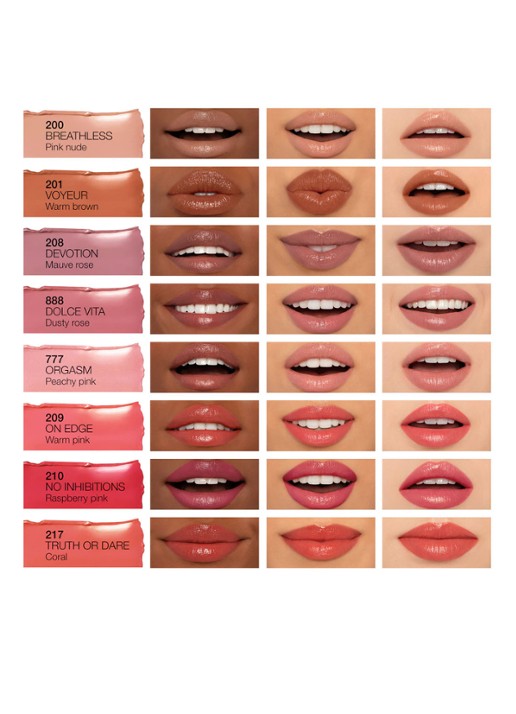 NARS Afterglow Sensual Shine Lipstick - detail 4 no inhibitions - 210
