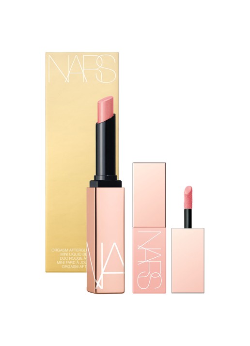 NARS Orgasm Afterglow Lipstick & Mini Liquid Blush Duo - Limited Edition make-up set - voorkant orgasm