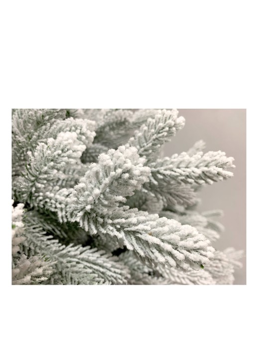 National Tree Company Snowy Hamilton kunstkerstboom met sneeuw 183 cm - detail wit