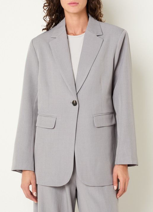 Neo Noir Aarielle blazer met klepzakken en schoudervulling