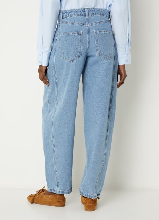 Neo Noir Alannah high waist balloon fit jeans met lichte wassing - achterkant jeans
