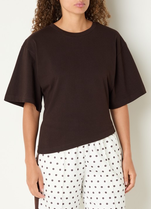 Neo Noir Alira T-shirt met asymmetrische zoom