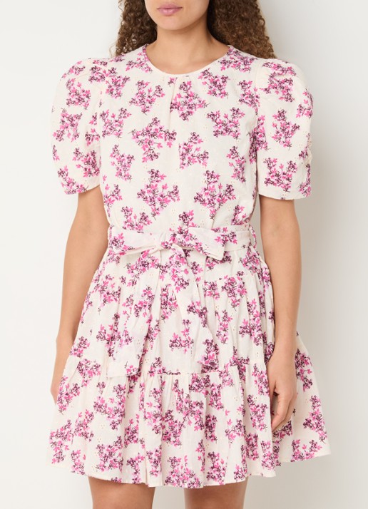 Neo Noir Annitas Starling mini jurk met bloemenprint en pofmouw