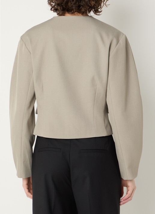 Neo Noir Aranti blazer met klepzakken - achterkant grijs
