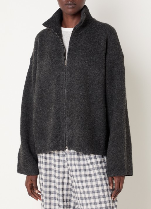 Neo Noir Asley fijngebreid vest met opstaande kraag