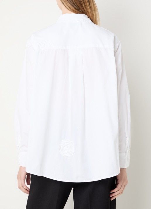 Neo Noir Dalma Dori blouse met applicatie - achterkant 4 wit