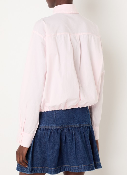 Neo Noir Emmana blouse met pofmouw - achterkant 4 lichtroze