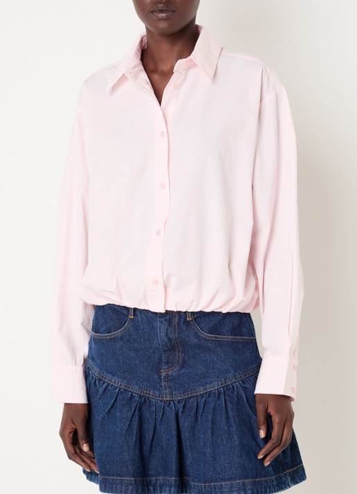 Neo Noir Emmana blouse met pofmouw