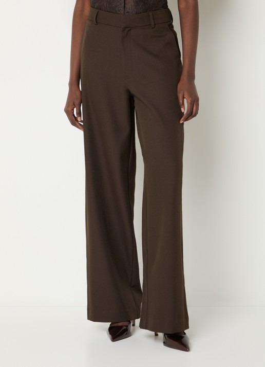 Neo Noir Emmett high waist straight fit pantalon met steekzakken