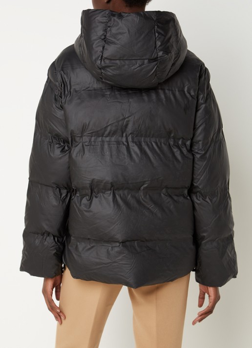 Neo Noir Fox puffer jack met afneembare capuchon - achterkant 2 zwart