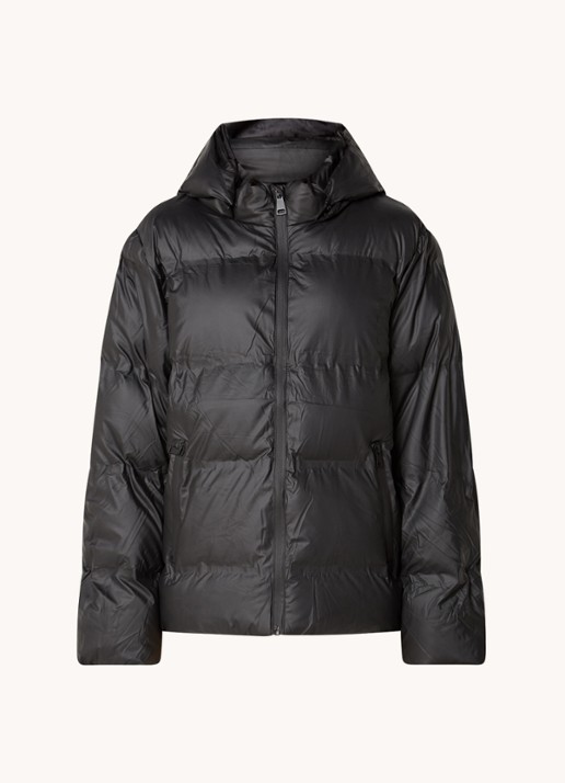 Neo Noir Fox puffer jack met afneembare capuchon - voorkant 3 zwart