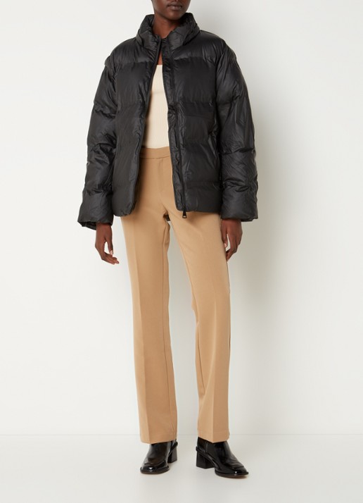 Neo Noir Fox puffer jack met afneembare capuchon - voorkant 4 zwart