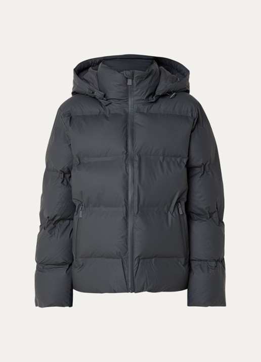 Neo Noir Fox puffer jack met afneembare capuchon - voorkant 3 antraciet
