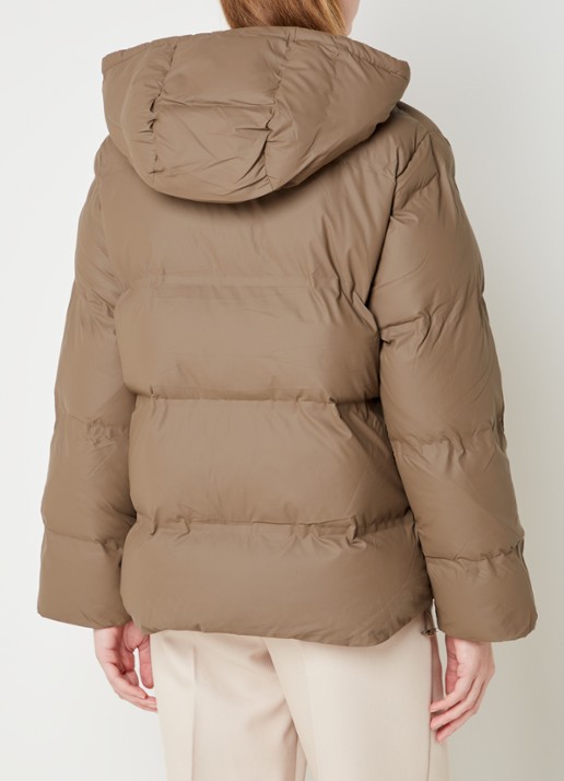 Neo Noir Fox puffer jack met afneembare capuchon - achterkant 4 bruin